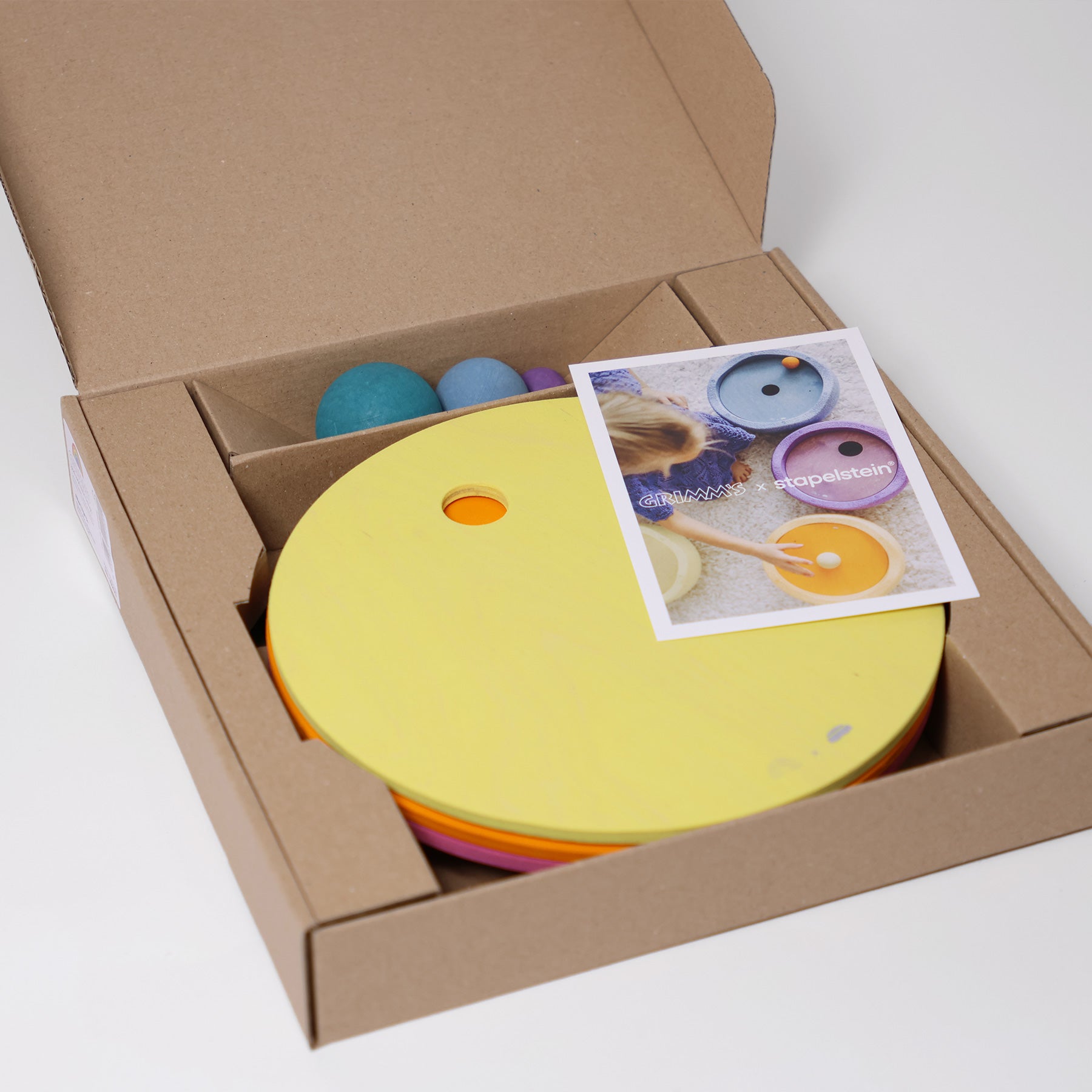 Grimm's x Stapelstein - Warm Pastel Rolling Discs