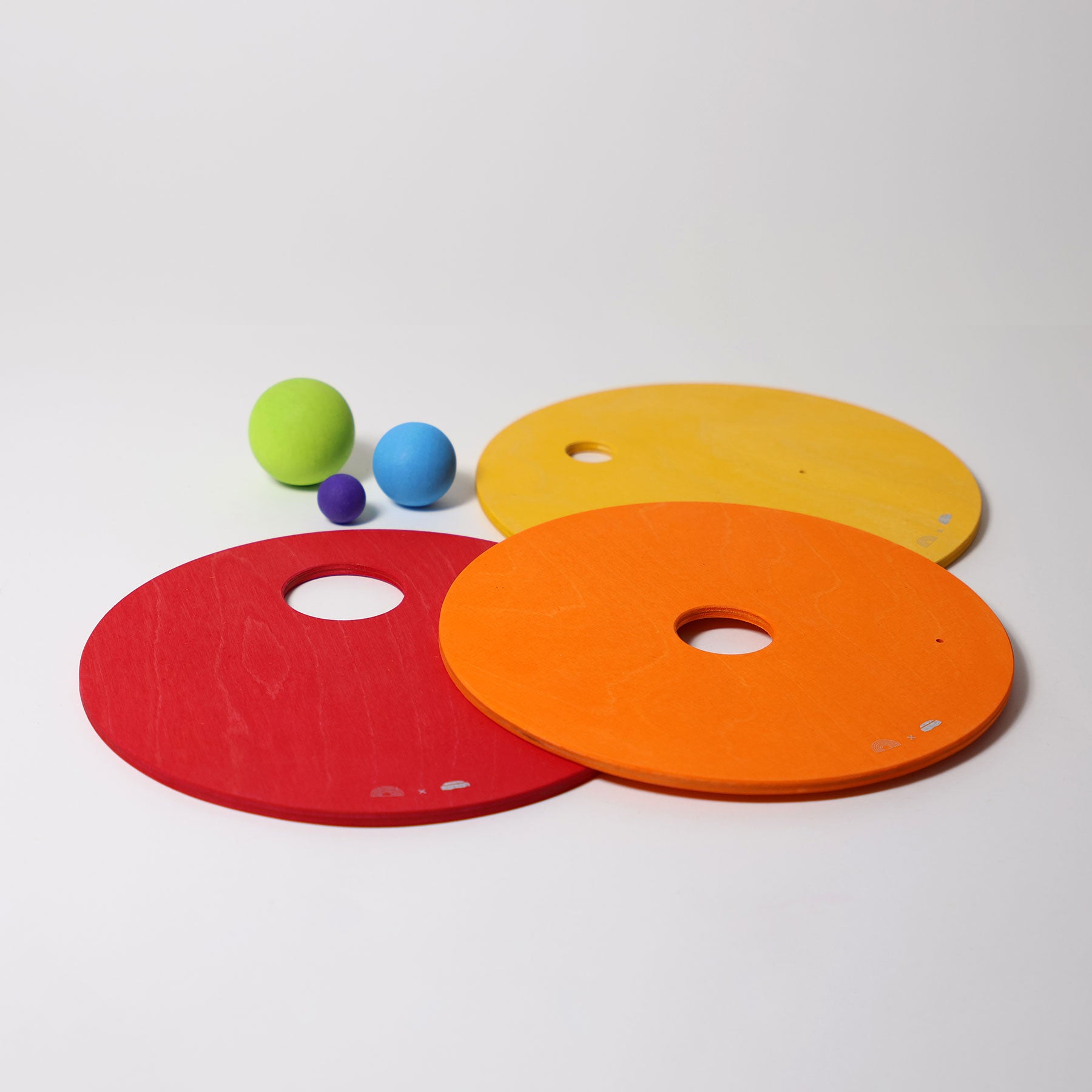 Grimm's x Stapelstein - Warm Rainbow Rolling Discs