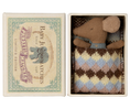 Load image into Gallery viewer, Maileg Sleepy Wakey Baby Mouse in Matchbox - Blue - Cheeky Junior