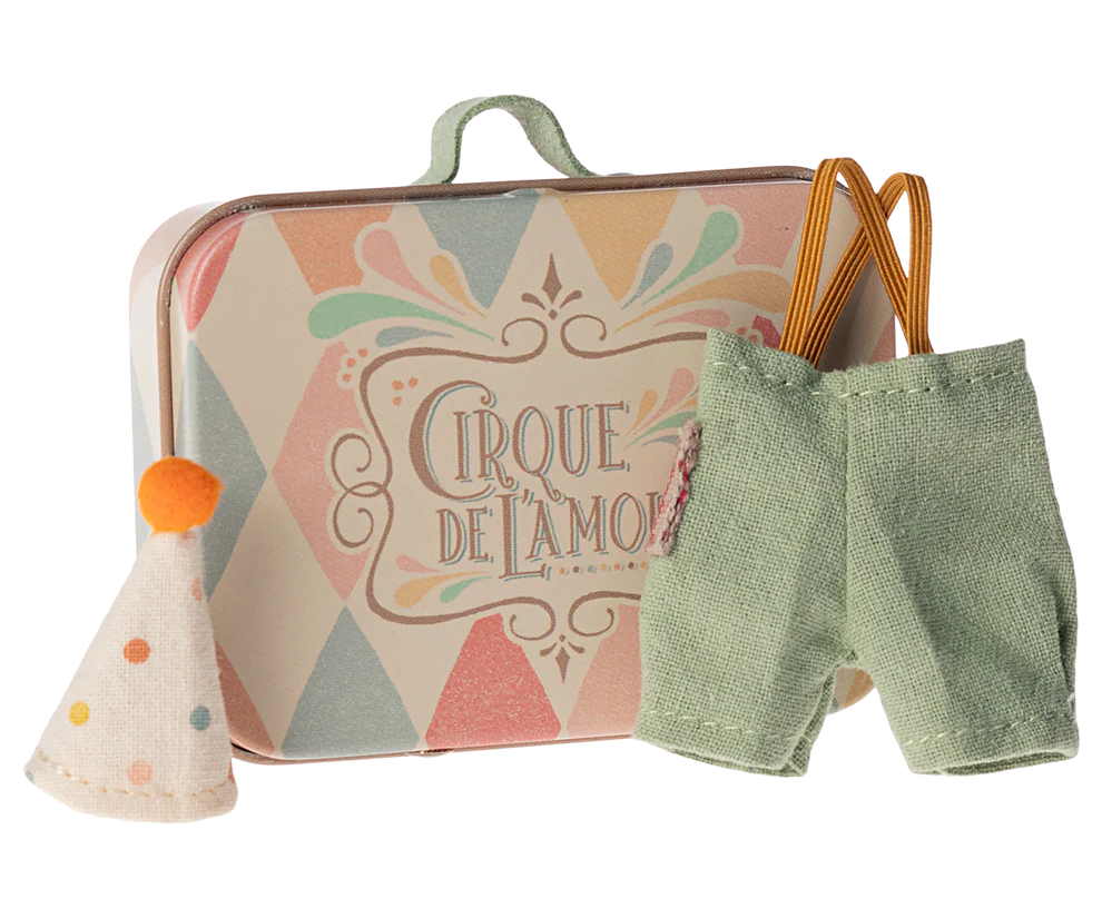 Maileg - Clown Clothes for Little Brother Mouse in Suitcase