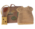 Load image into Gallery viewer, Maileg - Knitted Dress and Bag for Big Sister Mouse in Suitcase ONLINE ONLY