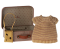 Load image into Gallery viewer, Maileg - Knitted Dress and Bag for Big Sister Mouse in Suitcase ONLINE ONLY