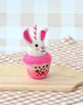 Load image into Gallery viewer, Tara Treasures - Felt Bunny Boba Bubble Tea