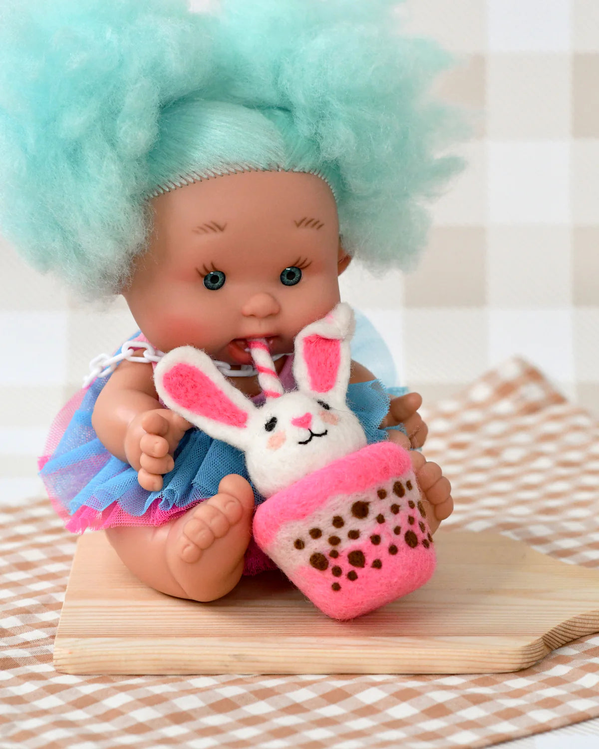 Tara Treasures - Felt Bunny Boba Bubble Tea