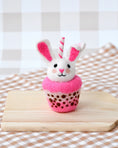 Load image into Gallery viewer, Tara Treasures - Felt Bunny Boba Bubble Tea