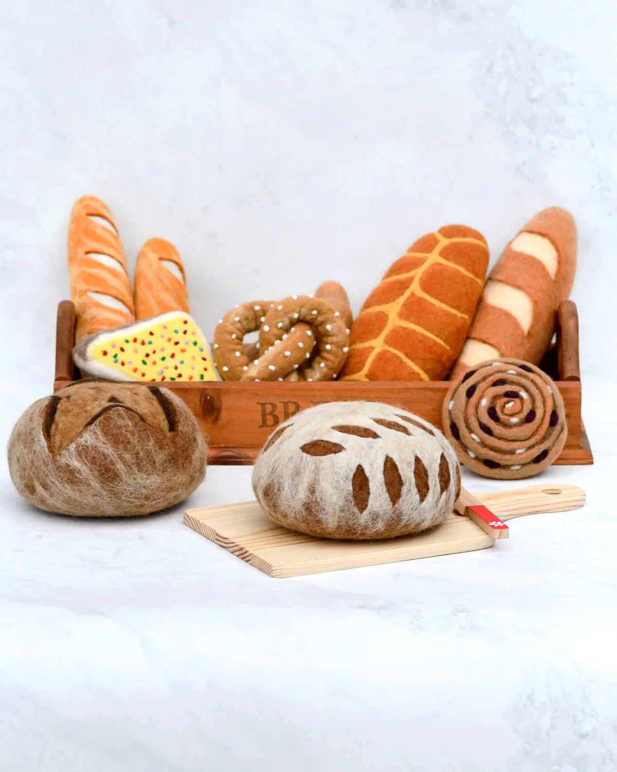 Tara Treasures - Felt Sourdough Bread with Leaf Cut