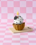 Load image into Gallery viewer, Tara Treasures - Felt Giant Oreo Cupcake with Candle