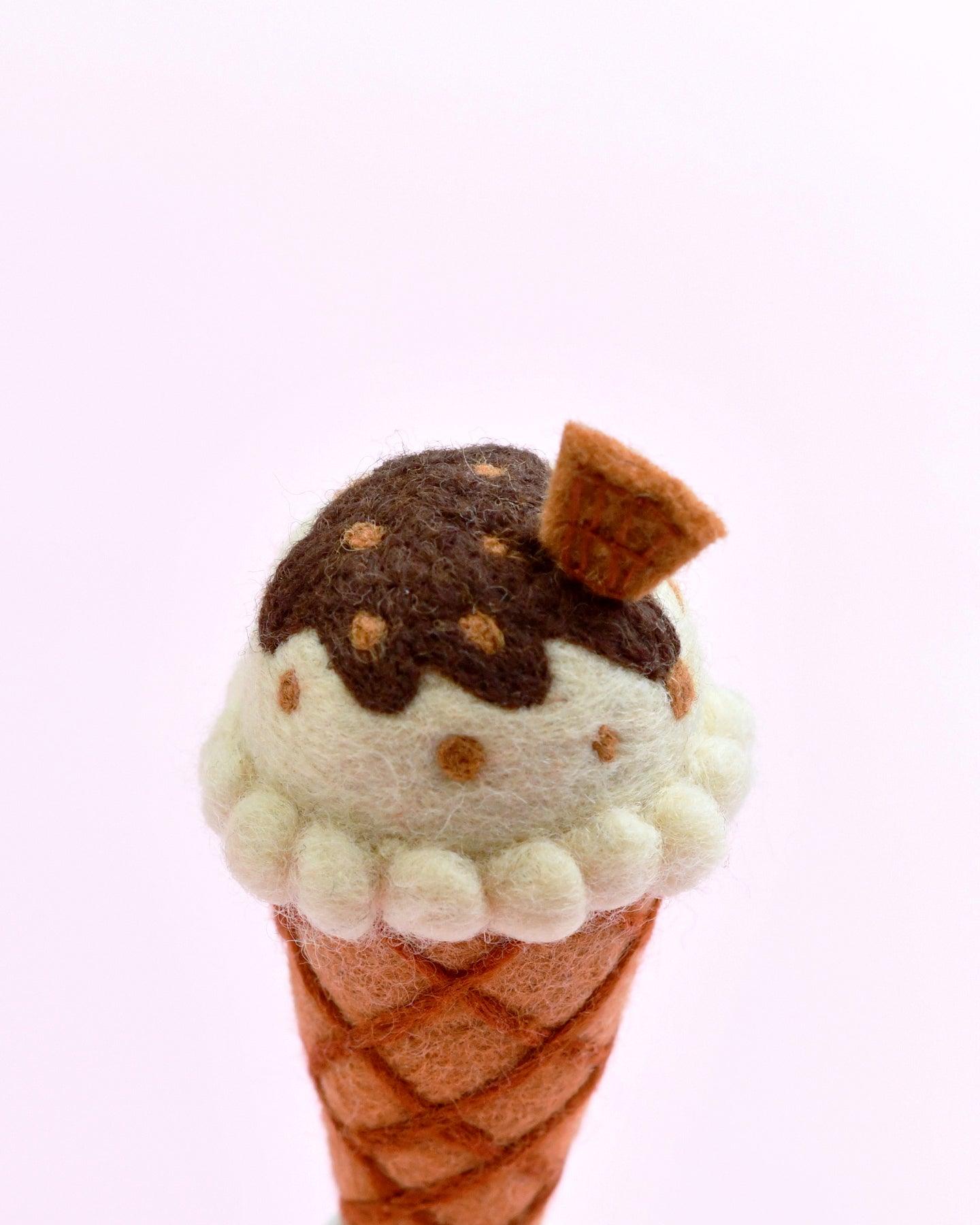 Tara Treasures Felt Vanilla Chocolate Fudge Ice Cream - Cheeky Junior