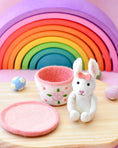 Load image into Gallery viewer, Tara Treasures Felt Rabbit in Teacup - Cheeky Junior