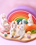 Load image into Gallery viewer, Tara Treasures Felt Rabbit in Teacup - Cheeky Junior
