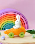 Load image into Gallery viewer, Tara Treasures Felt Rabbit with Carrot Car - Cheeky Junior