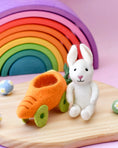 Load image into Gallery viewer, Tara Treasures Felt Rabbit with Carrot Car - Cheeky Junior