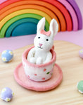 Load image into Gallery viewer, Tara Treasures Felt Rabbit in Teacup - Cheeky Junior