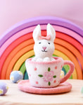 Load image into Gallery viewer, Tara Treasures Felt Rabbit in Teacup - Cheeky Junior