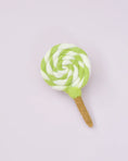 Load image into Gallery viewer, Tara Treasures - Felt Green and White Swirl Lollipop