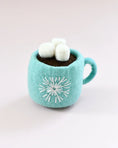 Load image into Gallery viewer, Tara Treasures - Felt Hot Chocolate Cacao with Marshmallows (Blue Cup)