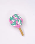 Load image into Gallery viewer, Tara Treasures - Felt Pink and Green Swirl Lollipop