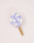 Load image into Gallery viewer, Tara Treasures - Felt Purple and White Swirl Lollipop