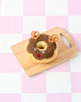 Load image into Gallery viewer, Tara Treasures Felt Christmas Donut - Reindeer Doughnut with Salted Pretzels