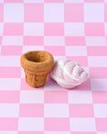 Load image into Gallery viewer, Tara Treasures - Felt Strawberry Soft Serve Ice Cream