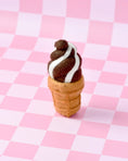 Load image into Gallery viewer, Tara Treasures - Felt Chocolate Soft Serve Ice Cream