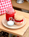 Load image into Gallery viewer, Tara Treasures - Felt Strawberry Jam and Scones Set