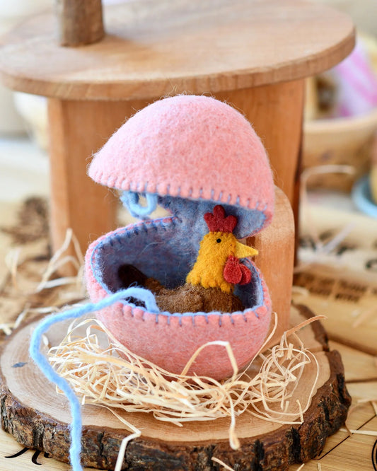 Tara Treasures Felt Suprise Egg with Bunny, Duck and Hen