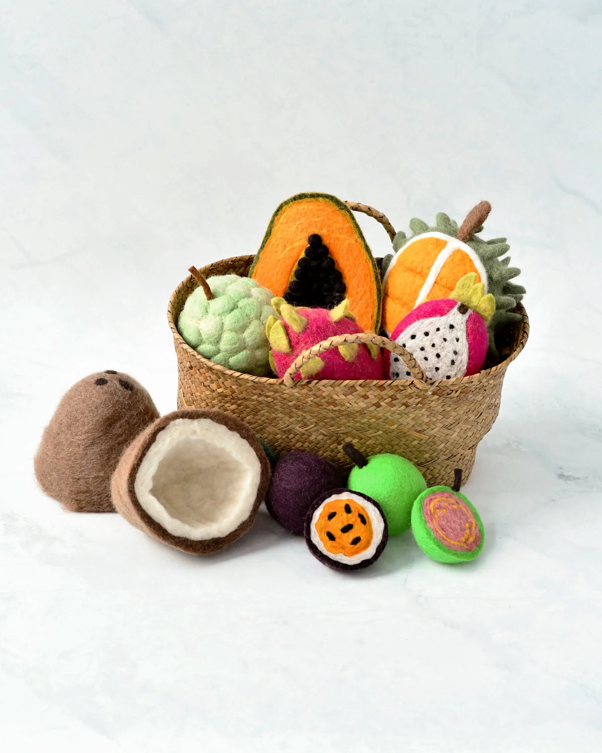 Tara Treasures - Felt Tropical Fruits Play Food Set - 11 pieces