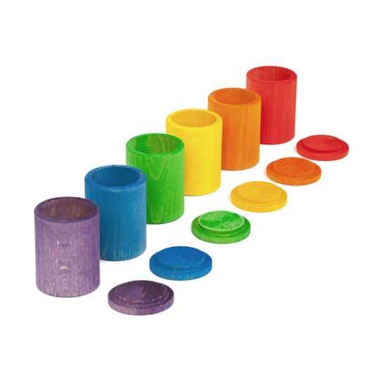 Grapat 6 Coloured Cups with Cover