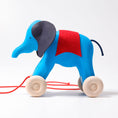 Load image into Gallery viewer, Grimm's Pullalong Elephant Otto - Cheeky Junior