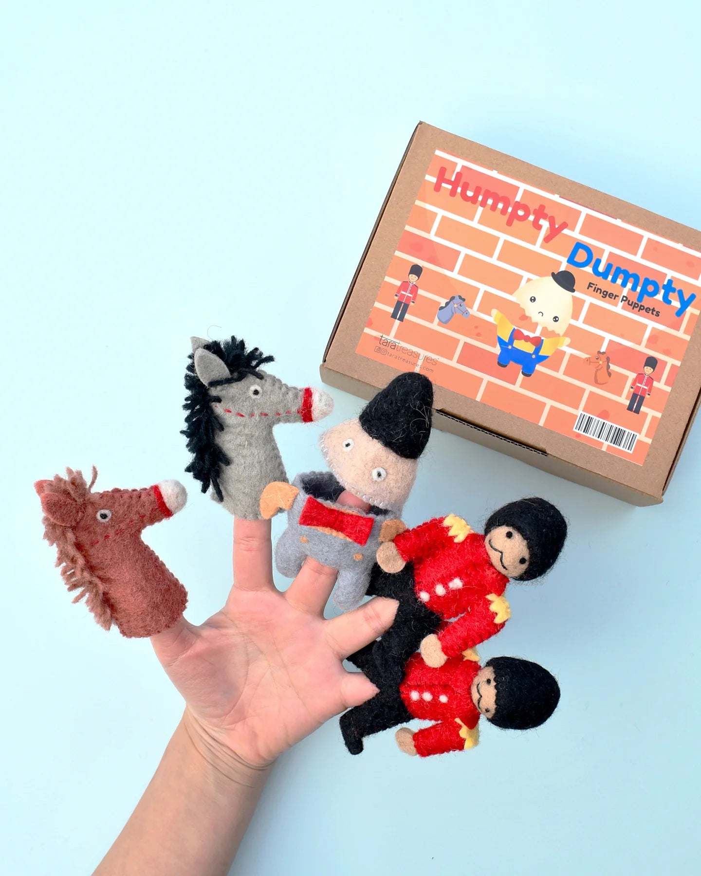 Tara Treasures - Humpty Dumpty Finger Puppet