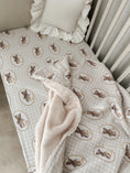 Load image into Gallery viewer, Pop Ya Tot - Ted and Duck Fur Lined Cot Blanket