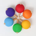 Load image into Gallery viewer, Grimm's - Spinning Tops Set of 6 Rainbow