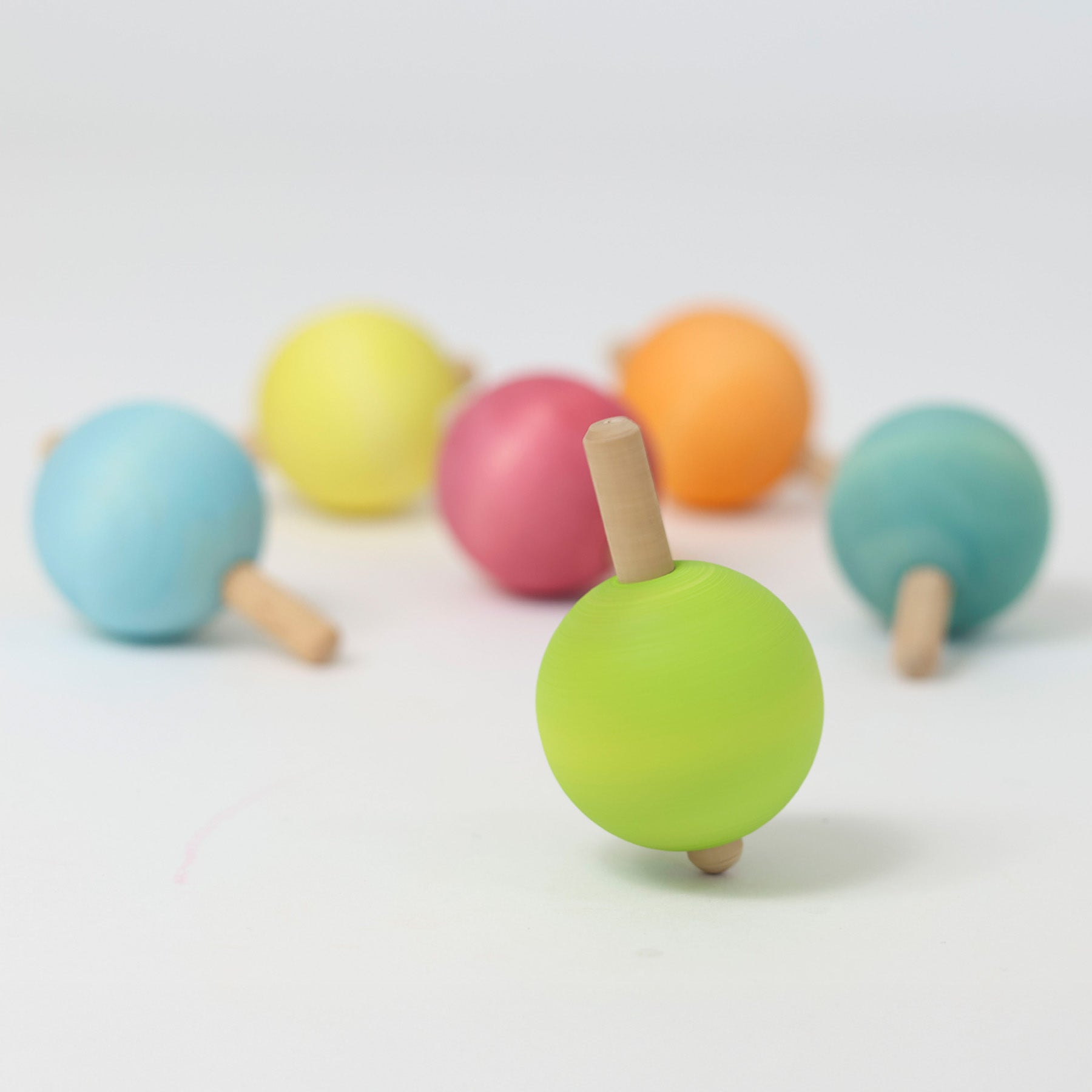 Grimm's - Spinning Tops Set of 6 Pastel