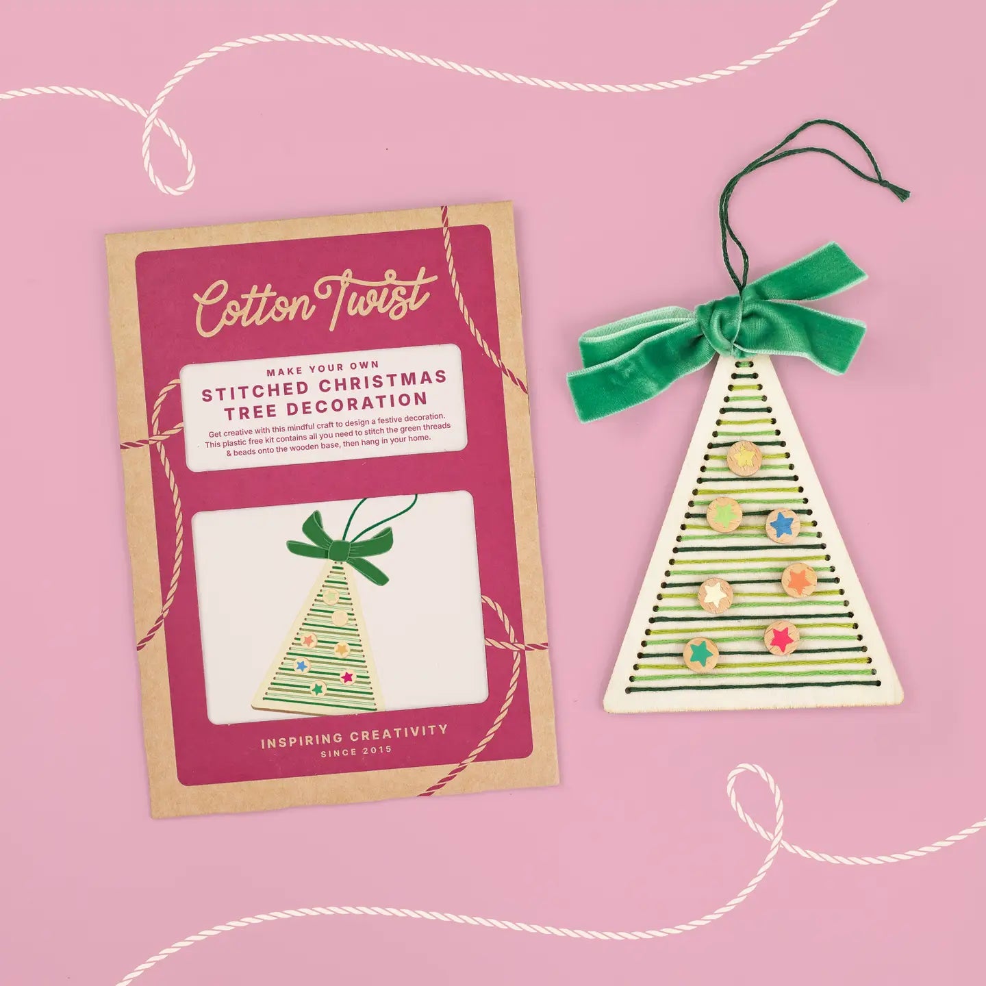 Cotton Twist - Make Your Own Stitched Christmas Tree Decorations