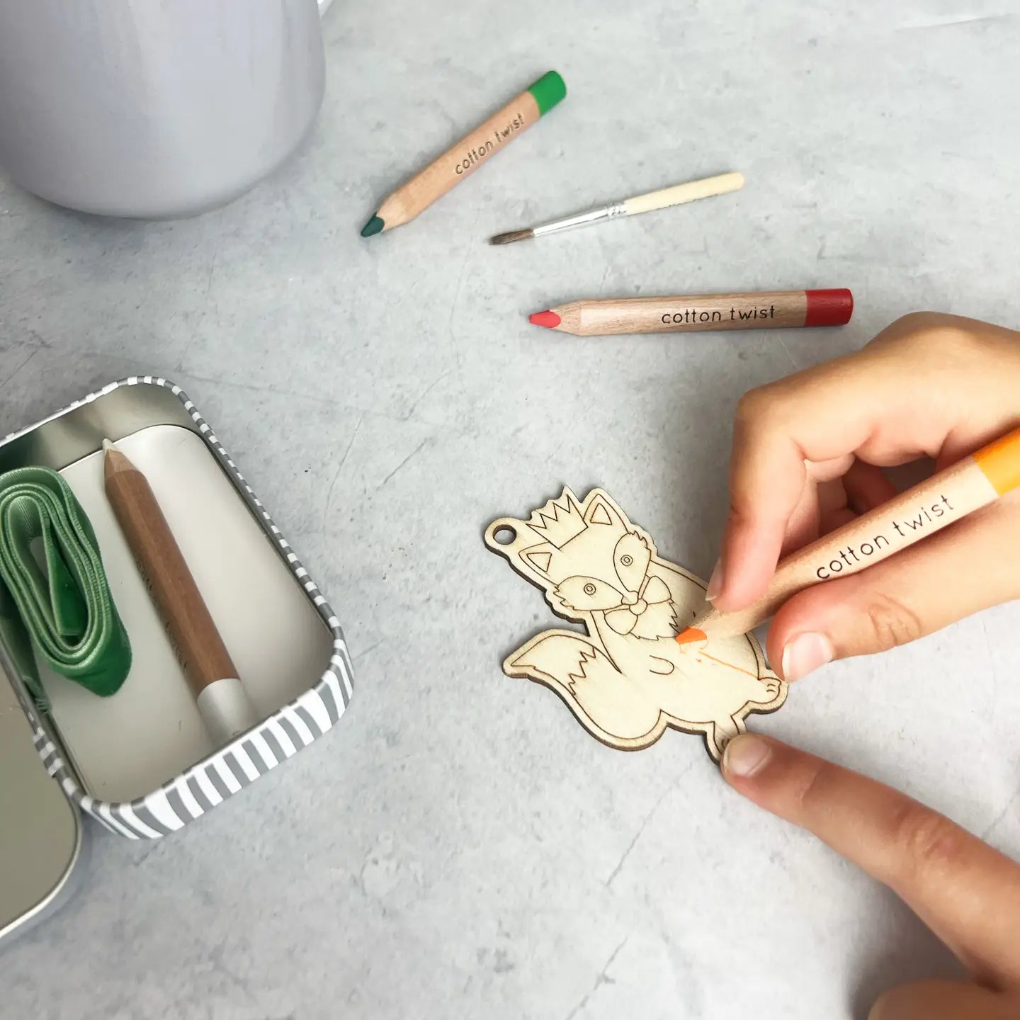 Cotton Twist - Make Your Own Christmas Fox Keyring