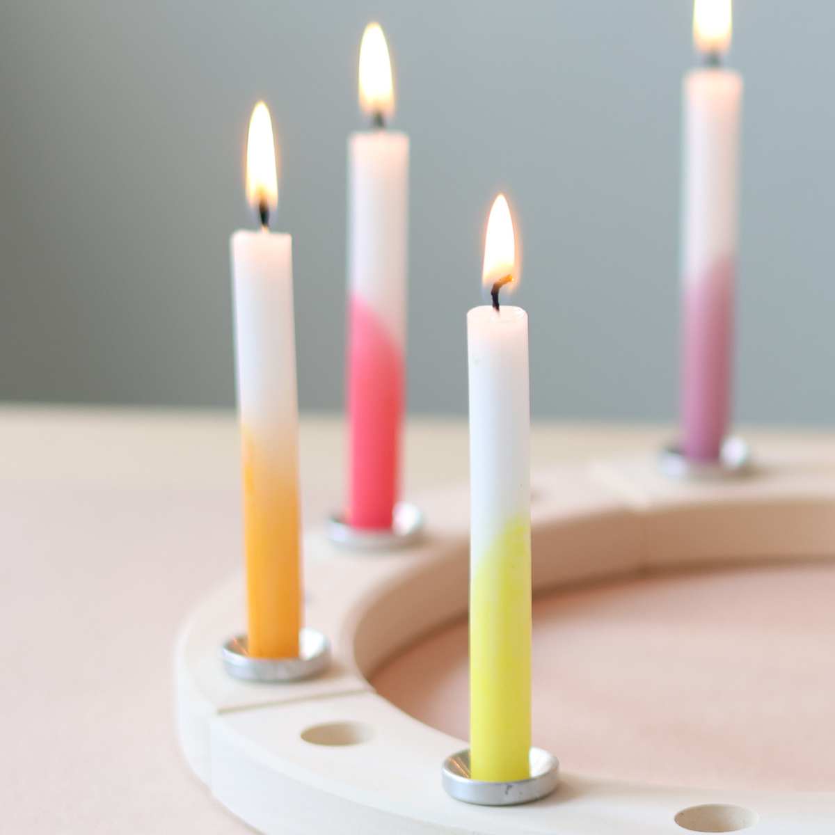 Grimm's Celebrations - Candles Dip Dye Rainbow