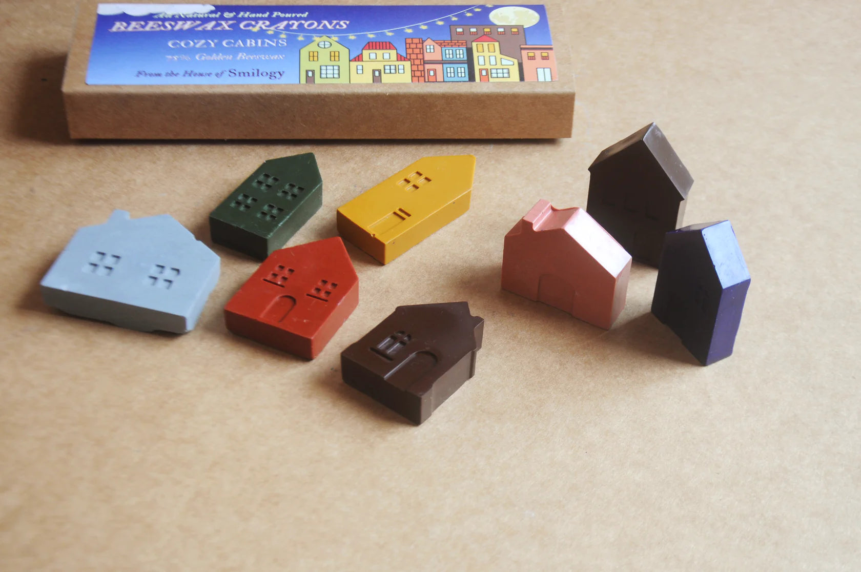 Smilogy - Beeswax Cosy Cabins Crayons Set of 5