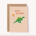 Load image into Gallery viewer, Lauren Sissons Studio - Dinosaur Balloon Birthday Card