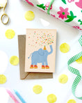 Load image into Gallery viewer, Lauren Sissons Studio - Elephant Mini Birthday Card