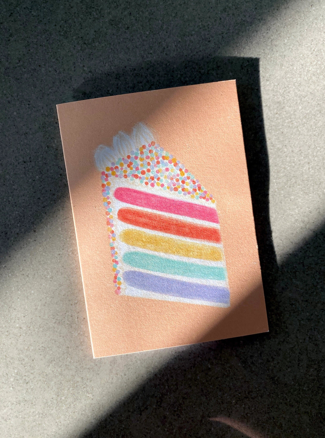 Lauren Sissons Studio - Rainbow Cake Mini Birthday Card