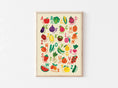 Load image into Gallery viewer, Lauren Sissons Studio - Fruit and Veg A-Z Alphabet Art Print