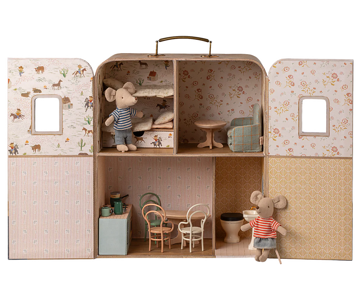 Maileg - Suitcasa with Little Sister and Brother Mouse