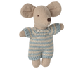 Load image into Gallery viewer, Maileg - Baby Mouse in Carry Cot Blue