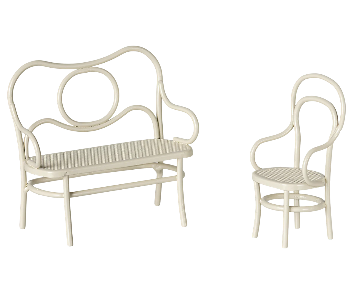 Maileg - Cafe Set for Mouse Small Off White