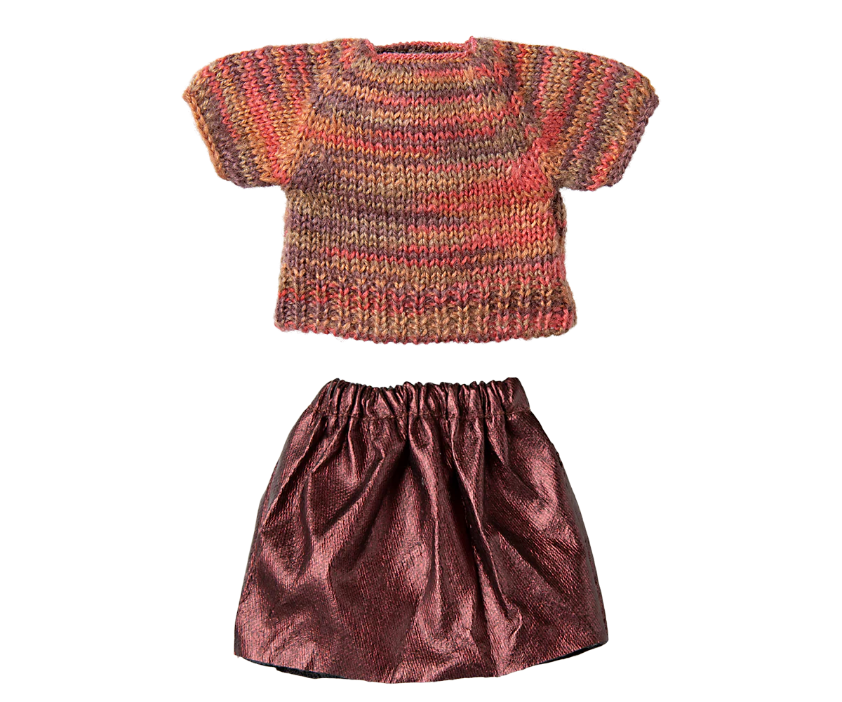 Maileg - Skirt and Knitted Blouse for Mum Mouse