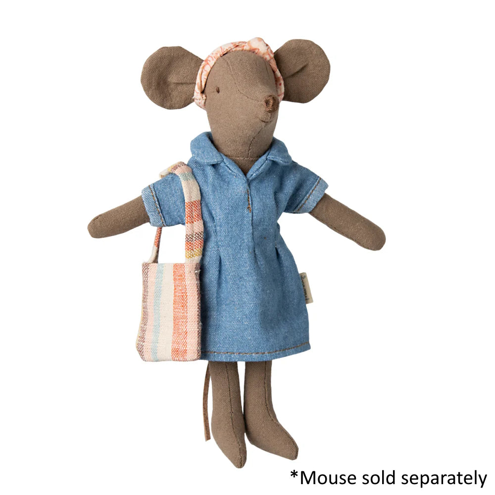 Maileg - Denim Dress and Bag for Mum Mouse