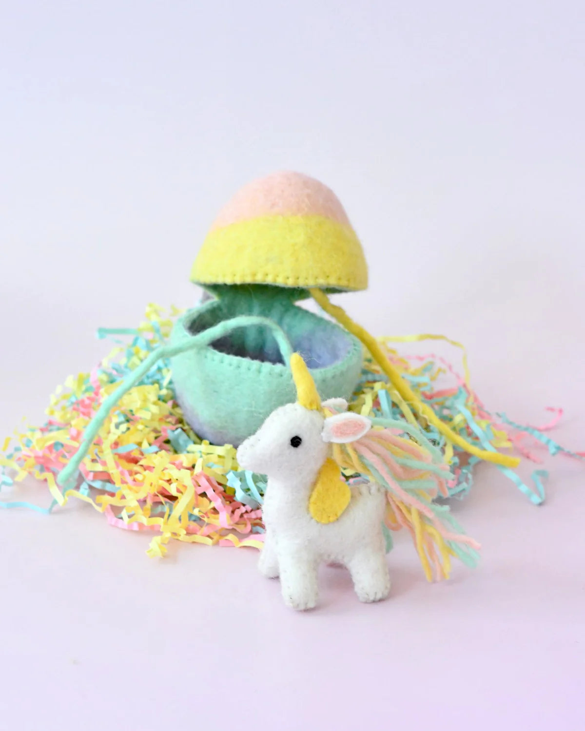Tara Treasures - Felt Surprise Egg with Rainbow Unicorn