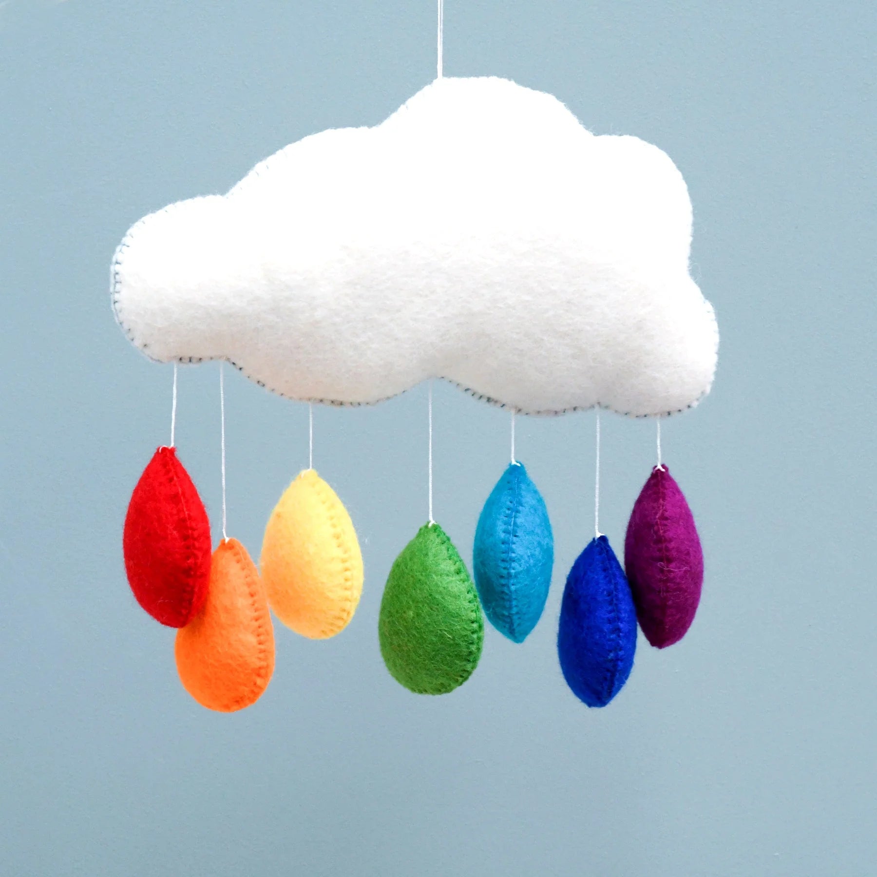 Tara Treasures - Cloud with Rainbow Raindrops Mobile