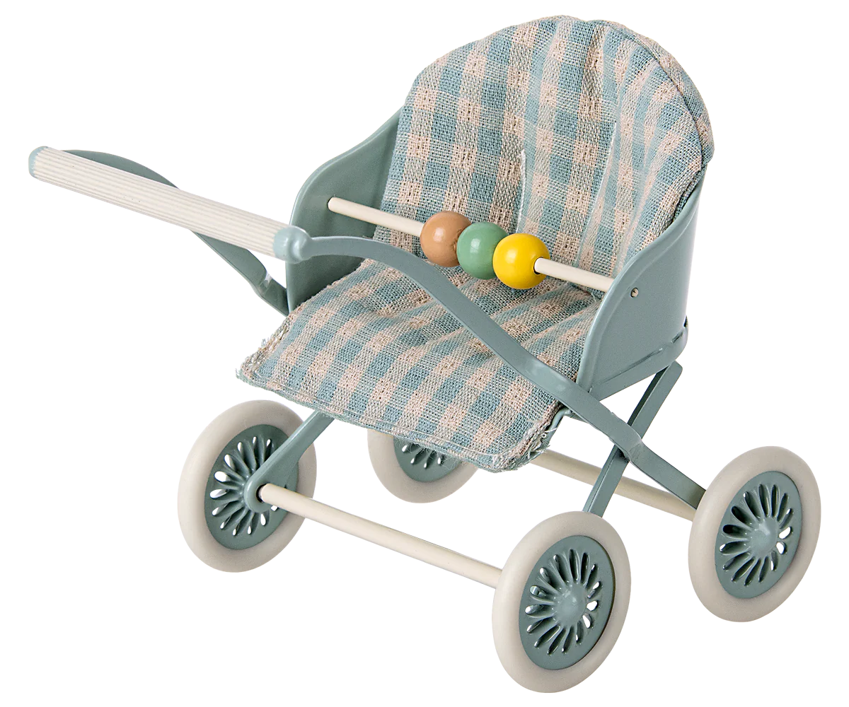 Maileg Stroller Baby Mice Mint - Cheeky Junior
